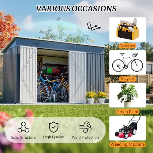4'x10' Metal Shed Outdoor Storage Shed
