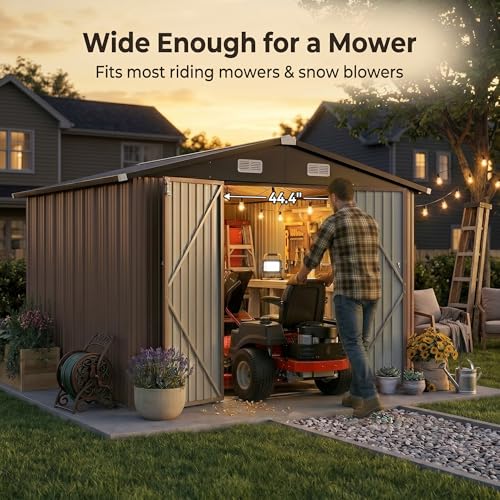 10x10 FT Outdoor Storage Shed with Floor Frame