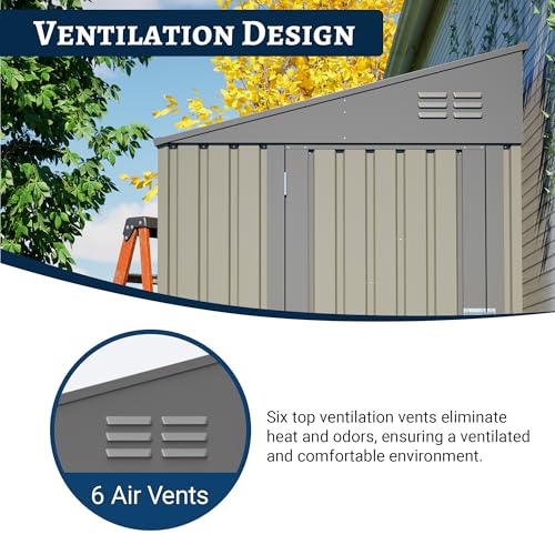 4x7 FT Outdoor Storage Shed Lean to Shed
