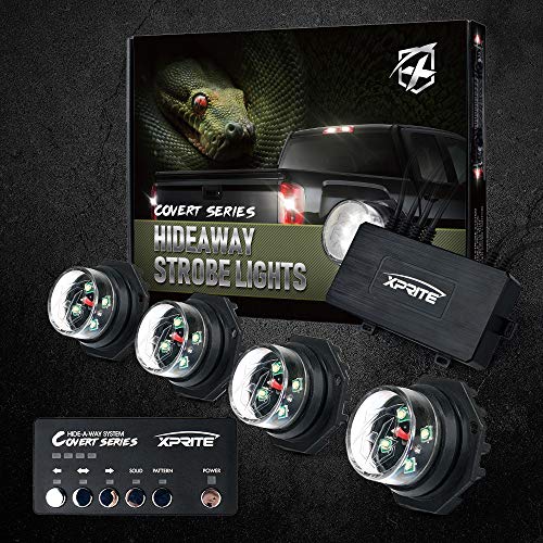 White LED Hideaway Strobe Lights Kit
