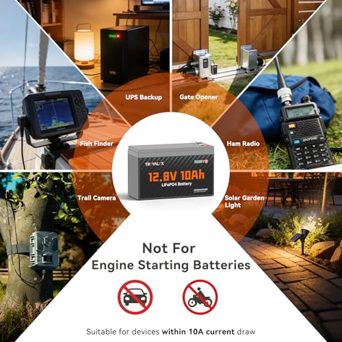 2 Pack 12V 10Ah Lithium LiFePO4 Battery