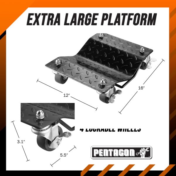 Tools Car Wheel Dolly Set with 6000lb Capacity (4 Count)