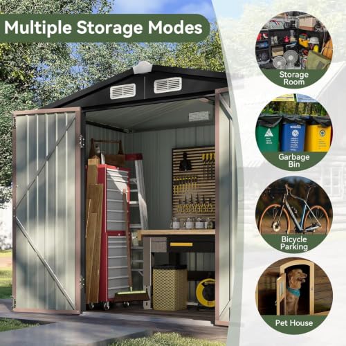 6.2x4 FT Shed Outdoor Storage Shed