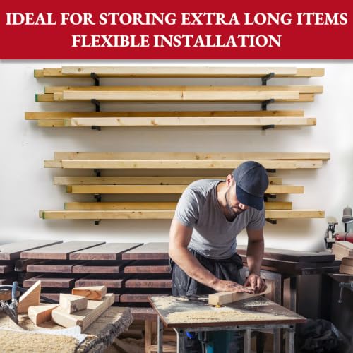 Lumber Storage Rack Wall Mounted (4 Count)
