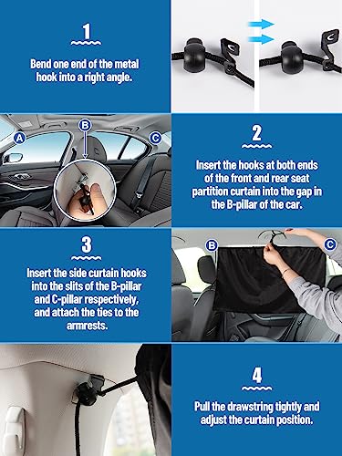 Set of 3 Car Window Shades (4 Count)