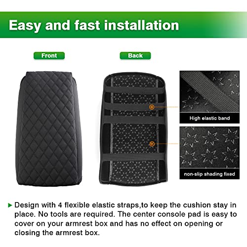 Custom for Center Console Cover Kia Sportage 2023 2024 2025 2026 Armrest Cover Center Console Cushion Pad PU Leather Armrest Seat Box Cover Protector Sportage Accessories Anti