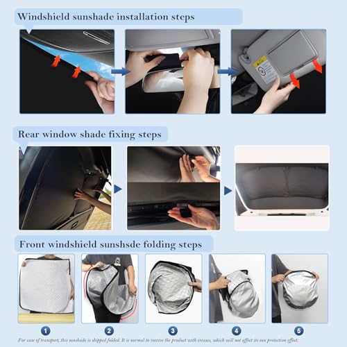 6pcs Sun Shades for Toyota Prius Hatchback 2016