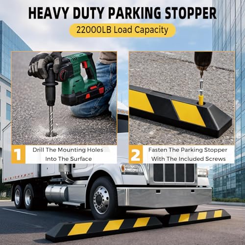 36" Rubber Parking Stop (2 Count)