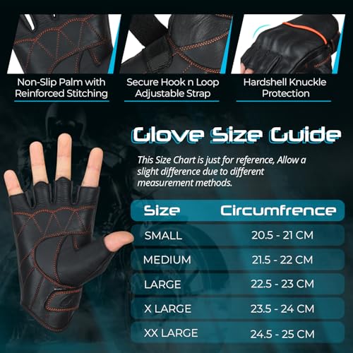 Motorcycle Gloves Men's Leather Motorbike Gloves Touchscreen Function
