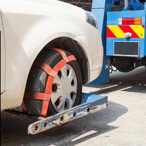 2Pcs Tow Dolly Basket Straps with Flat Hook for 14” (2 Count)