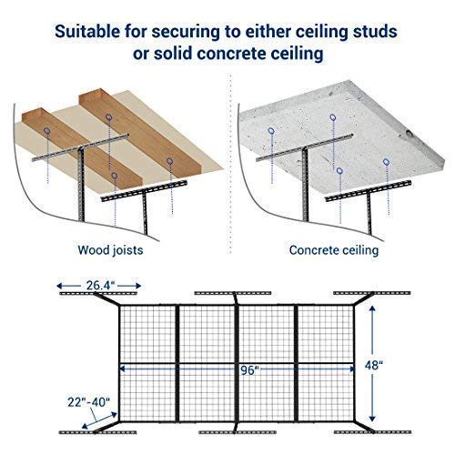 4x8 Overhead Garage Storage Rack with Hooks (2 Count)