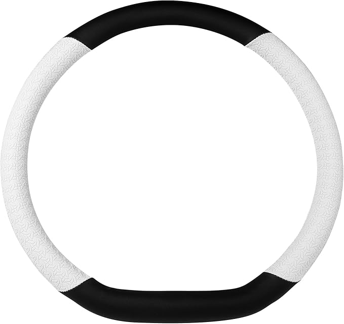 Steering Wheel Cover for 2016-2026 Telsa Model 3/Model Y Accessories (Fit New Model Y Juniper/Model 3 Highland), Leather Steering Wheel Cover Protector Anti-Slip, Comfortable Grip, Breathable