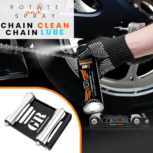 Motorcycle & Powersports Maintainence Stand Wheel Cleaning Wheel Roller Stand for tire Cleaning & Chain Lubrication