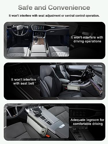 Premium Leather Car Seat Gap Filler Organizer