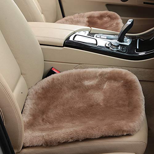 Genuine Sheepskin Car Seat Cover for Fuzzy Soft Fur Wool Cushion