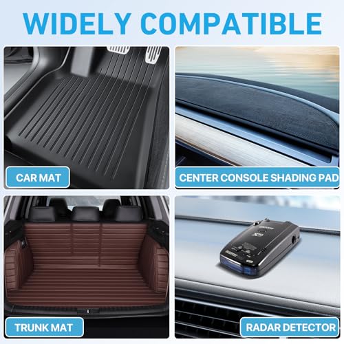 Radar Detector Mounting Bracket With Dashboard Hook And Loop Installation (2 Count)