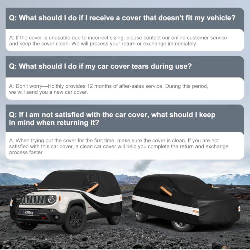 10 Layers SUV Car Cover Custom Fit for Jeep Renegade