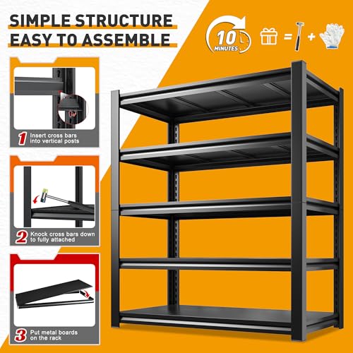 72" H Storage Shelves Heavy Duty and Wobbly