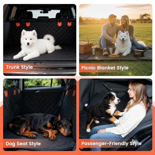Dog Car Seat Cover with Hard Bottom