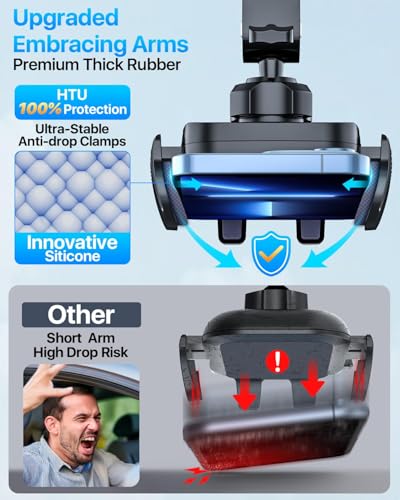 Car Phone Holderใ2026 Upgraded 100+LBS Suction & Safety Certใ Cell Phone Car Mount for Truck Heavy Duty Phone Holder for Dashboard