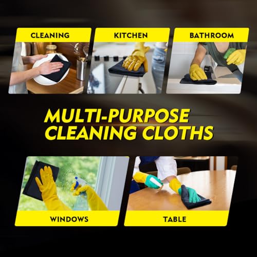 Black Microfiber Cleaning Cloth 400 Pack (400 Count)