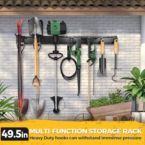 49.5"Garage Tool Organizer Wall Mount 500lbs Garden Tool Organizer