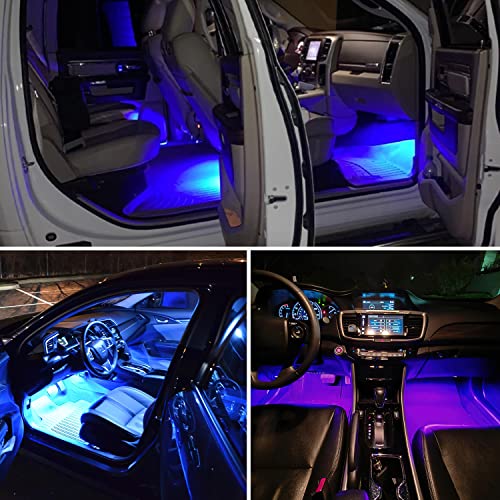 4PCS USB Car Interior Lights RGB App and Button Control
