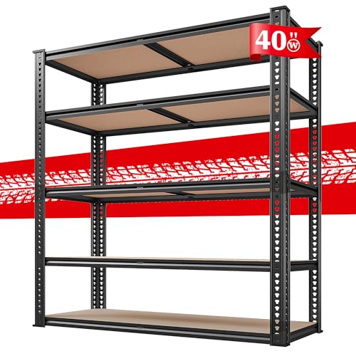 40" W Storage Shelves Load 2500Lbs for Garage Pantry Closet Kitchen
