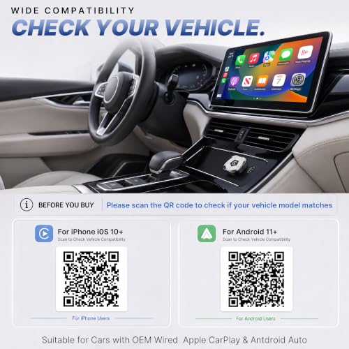 2 in1 Wireless CarPlay Adapter for Apple CarPlay & Android Auto