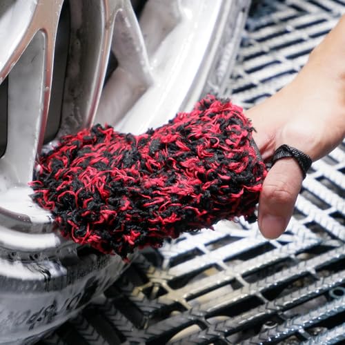 Professional 4 Pack Long Handle Wheel Brush Kit for Cleaning Wheel and Tire