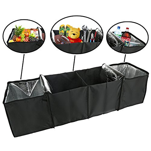 Auto Trunk Organizer With Insulated Cooler Compartments X (4 Count)