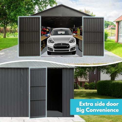 Domi 12'x15' Metal Garage Shed