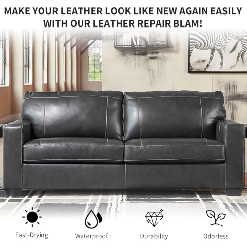 Dark Gray Leather Recoloring Balm with 100ml Mink Oil