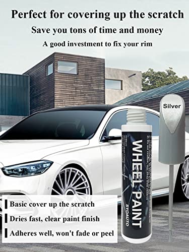 Silver Rim Touch Up Paint Rim Scratch Repair Pen Wheel Touch Up Paint Car Rim Paint Pen Universal Color Silver Wheel Paint