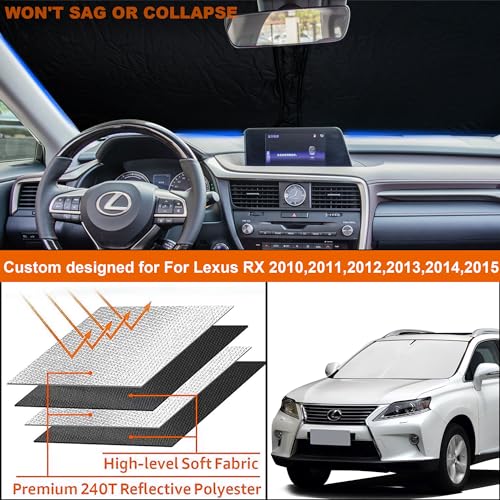 Foldable Front Windshield Sunshade fit for Lexus RX 2010