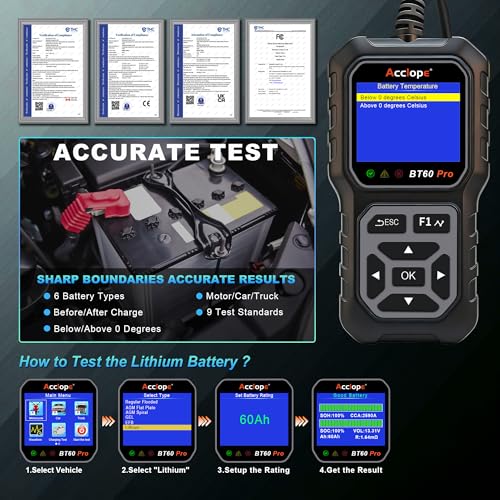 BT60 PRO Car Battery Tester 6V