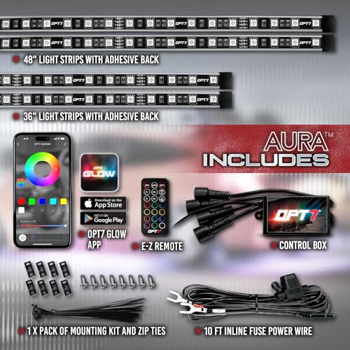 Aura Flexible Car Underglow Lights with APP & Remote Control