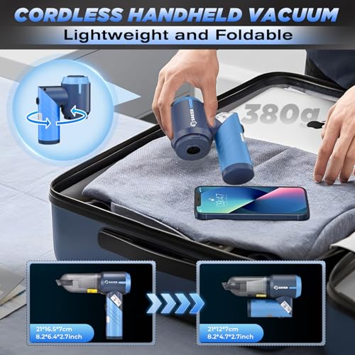 Handheld Car Vacuum Portable Cordless17000Pa HL132 Blue