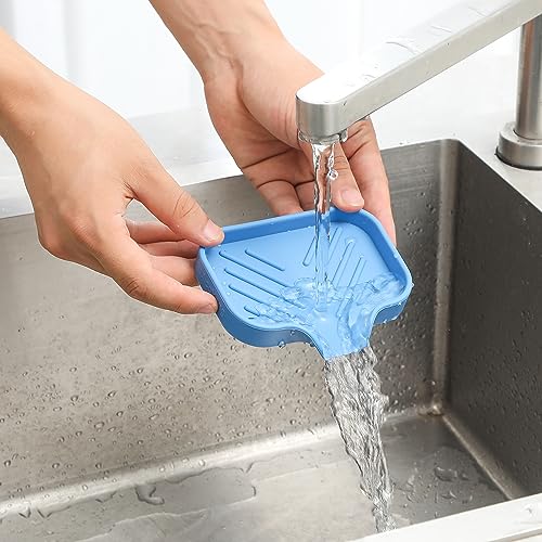 Silicone Soap Dish with Drain Spout