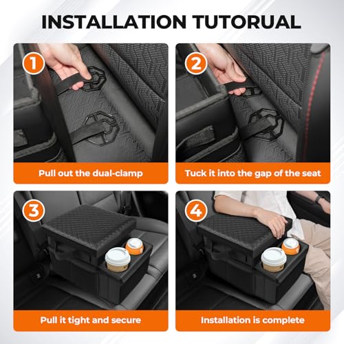 Car Seat Organizer with 2 Cup Holders