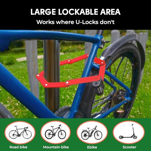 Foldable Combination Bike Lock