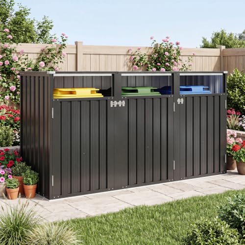 Outdoor Trash Can Storage Shed