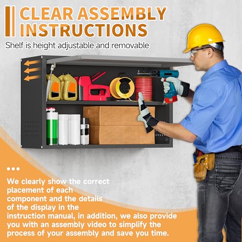 Metal Garage Wall Cabinet with Up