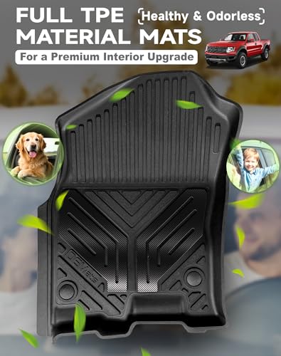Premium Color TPE Floor Mats for Ram 1500 Crew Cab 2019
