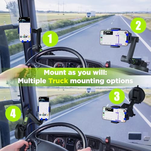 Cell Phone Mount for Truck Phone Holder for Truck Drivers