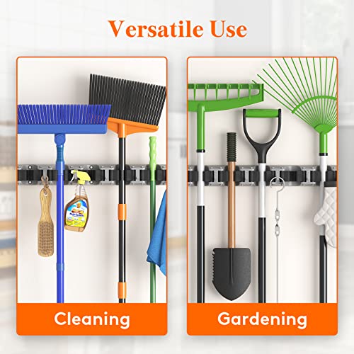 Mop and Broom Holder Organizer Wall Hanging Mount