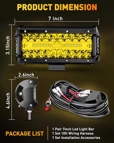 7 Inch LED Light Bar (2 Count)