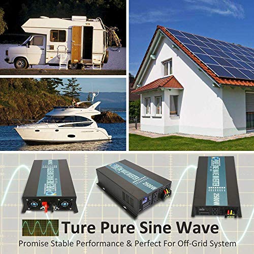 Strong Driving Capacity 2500W 24VDC to 120VAC Pure Sine Wave Inverter Power Converter