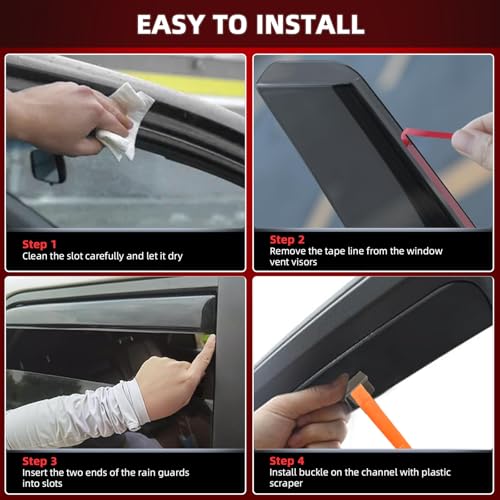 in Channel Window Rain Guards Fit for Hyundai Sonata 2020