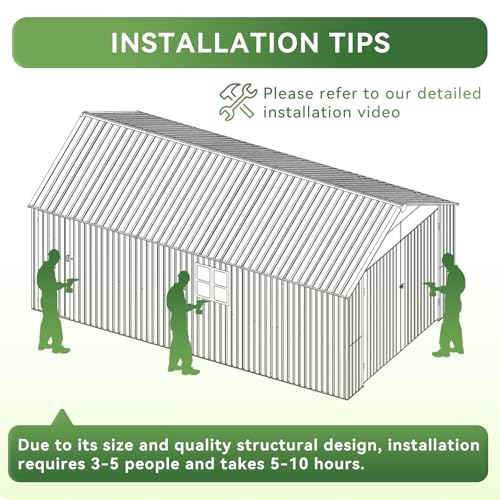 12'x20' Carport Shed Outdoor Metal Storage Sheds